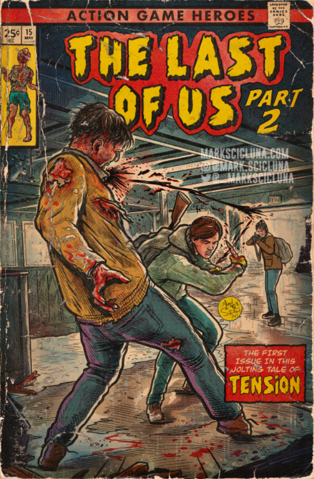 The result is impressive: the former illustrator of Rockstar Games creates covers for retro comics about video games-7
