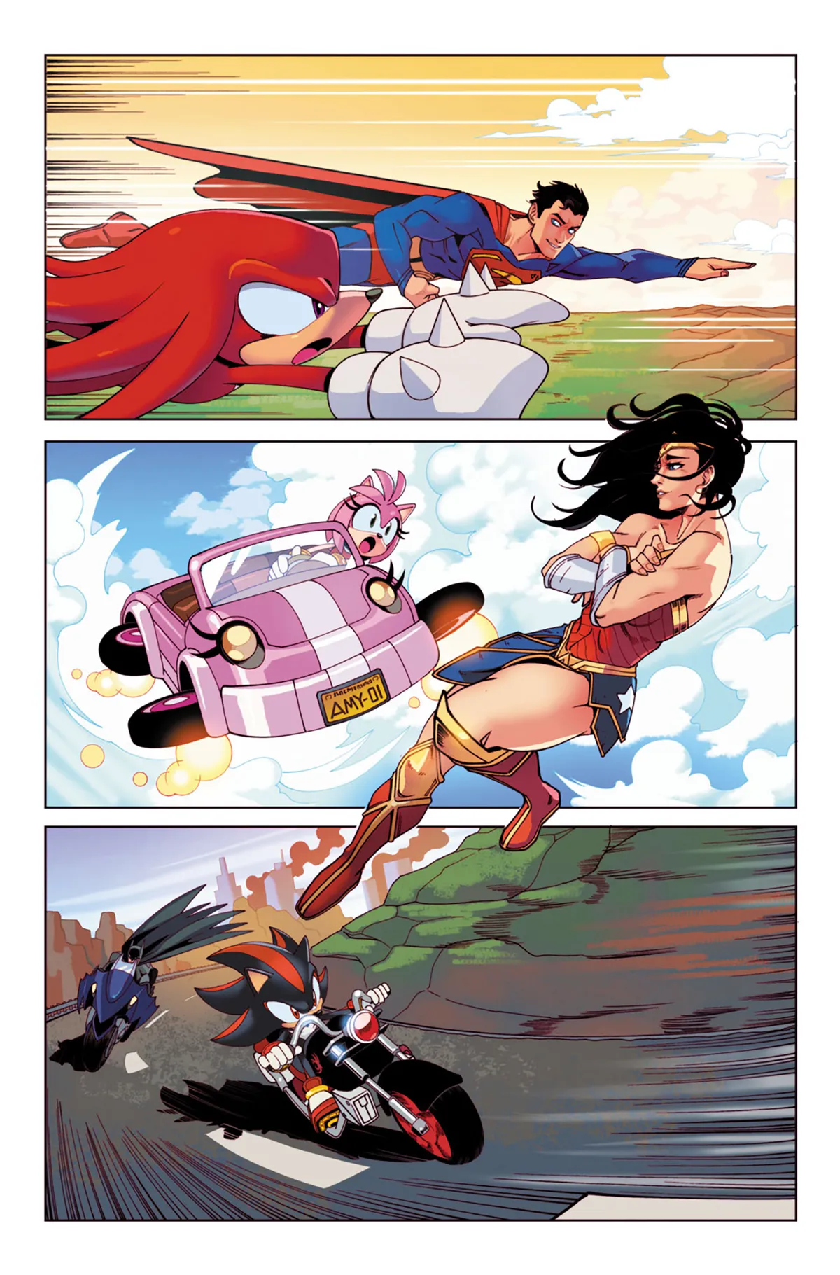 Les aventures conjointes de Sonic et de la Ligue des Justiciers