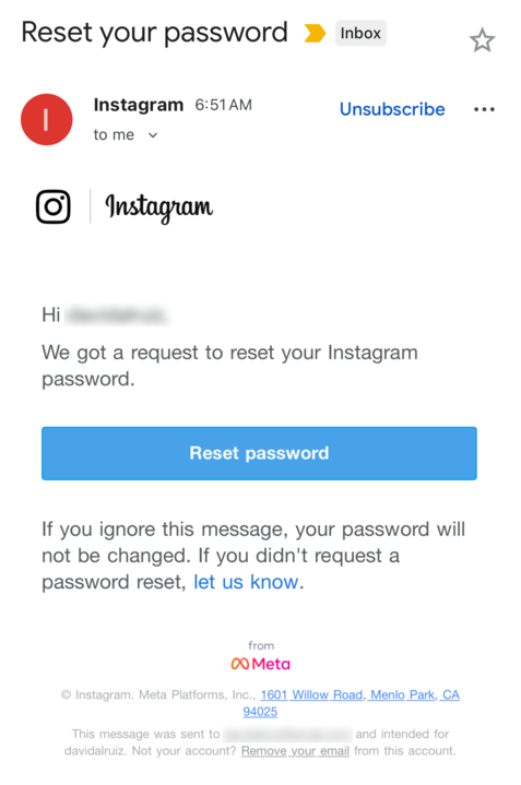 Изображение на тему утечки данных Instagram