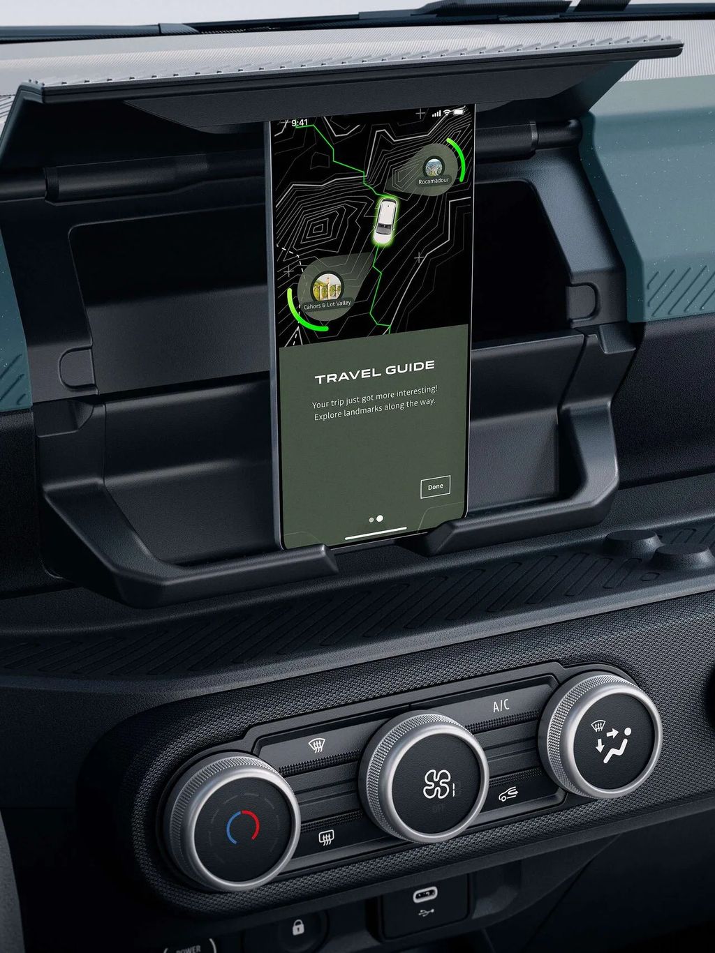 Салон автомобиля Dacia Spring с Media Control
