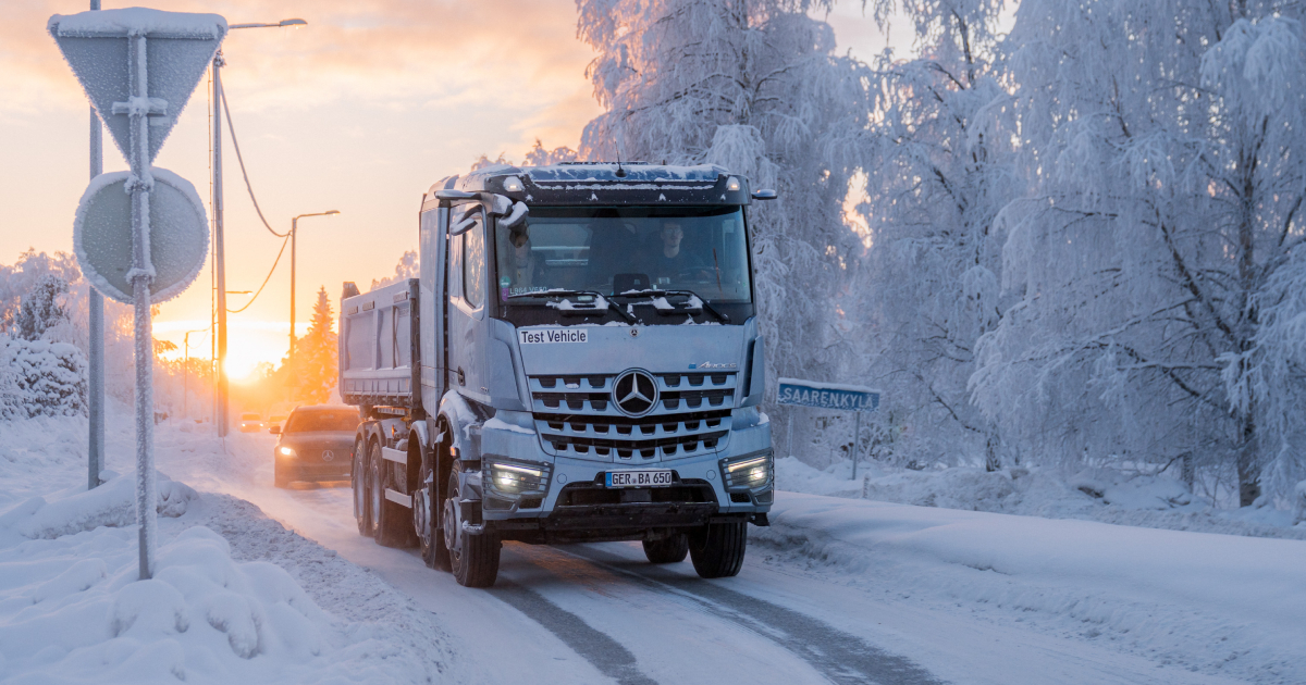 Mercedes-Benz eArocs 400 на зимових випробуваннях