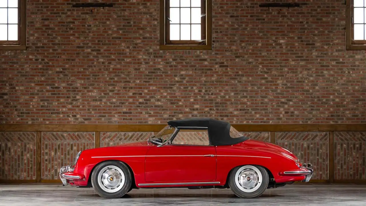 Вид сбоку Porsche 356 B 1600 Super Roadster 1960 года