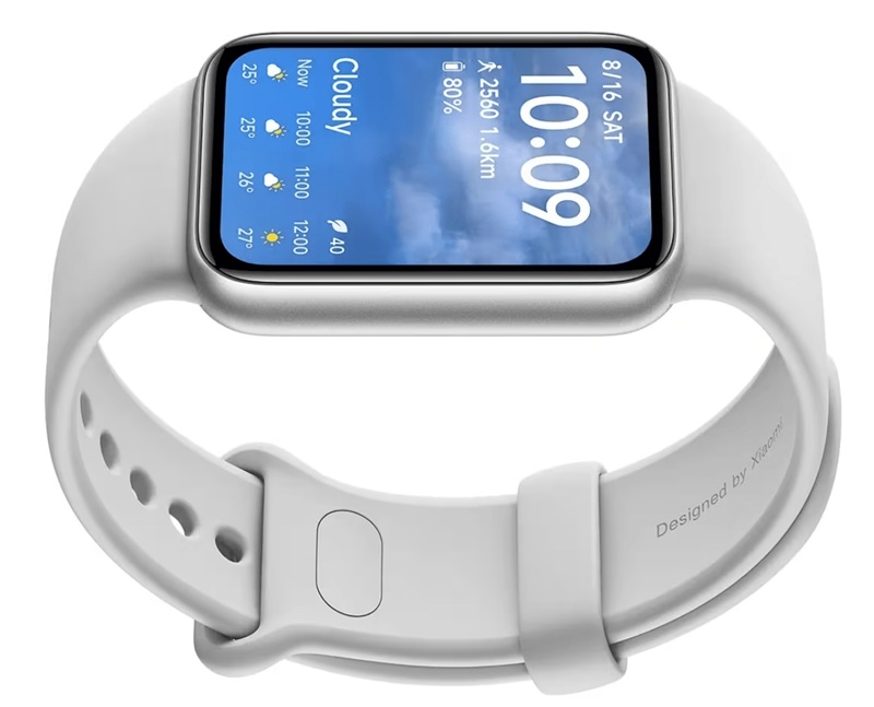 Xiaomi Smart Band 10 Pro білий рендер 4