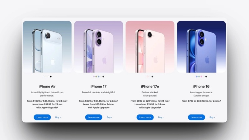 Обновленные ценники на iPhone в официальном онлайн-магазине Apple