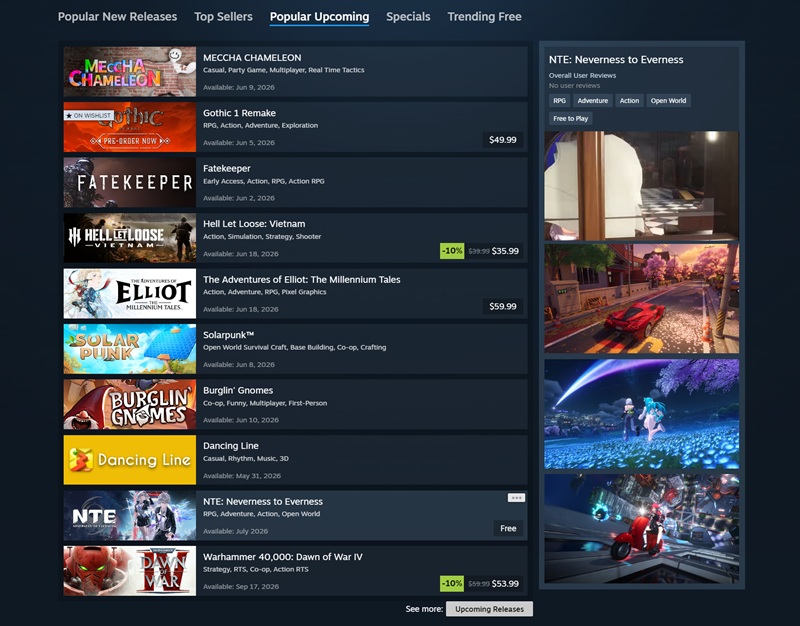 Изображение обновленного дизайна главной страницы Steam