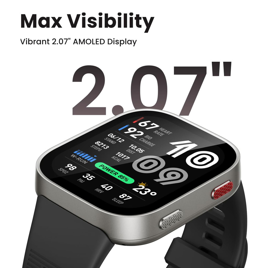 Экран Amazfit Bip Max при ярком солнечном свете