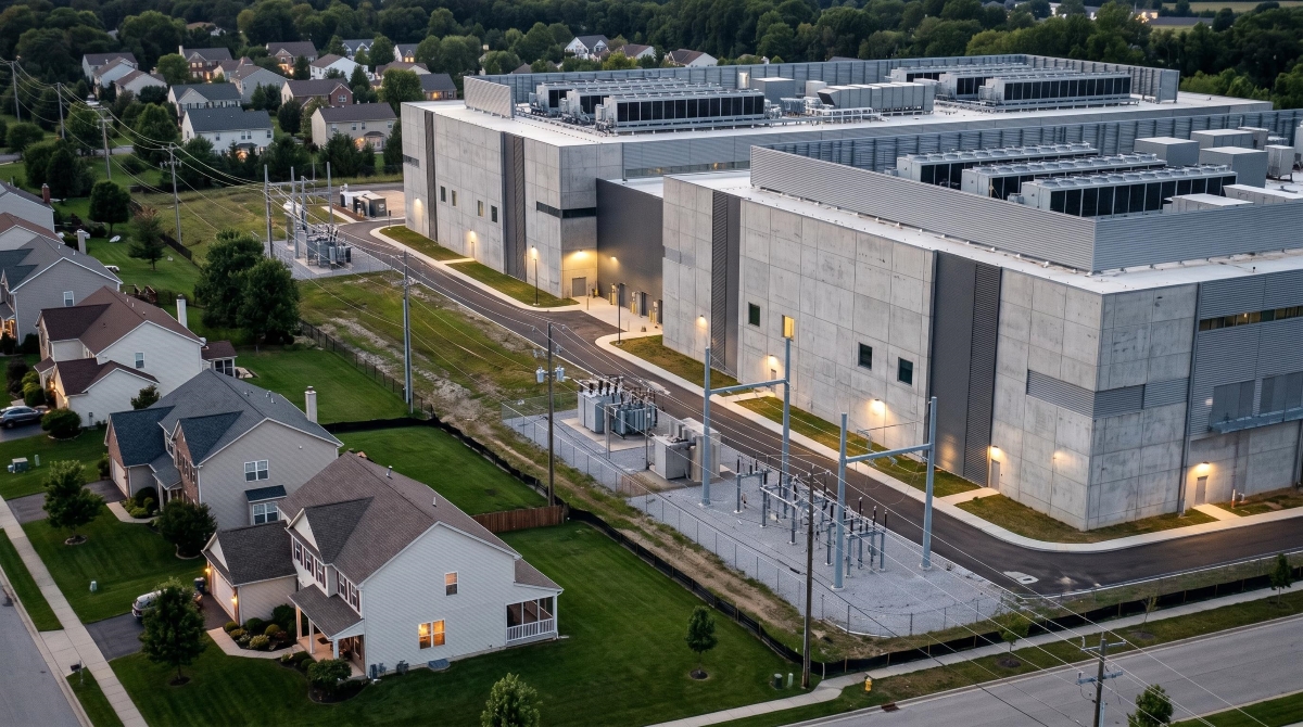 Data centers are becoming increasingly unwelcome neighbors. Illustration: AI
