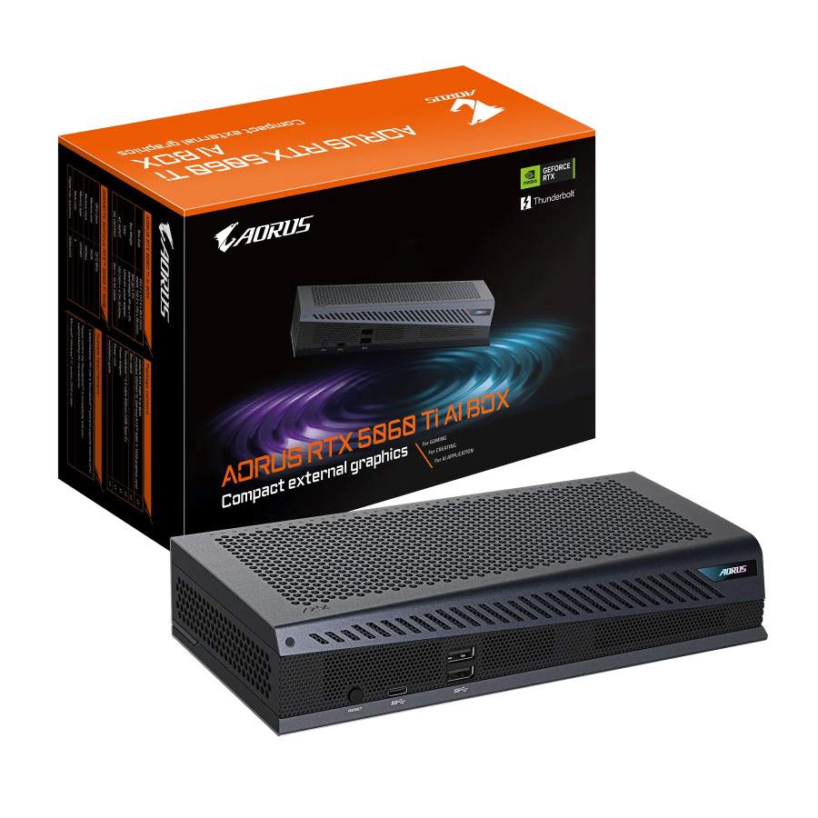 Компактная AORUS GeForce RTX 5060 Ti AI BOX. Иллюстрация: Gigabyte