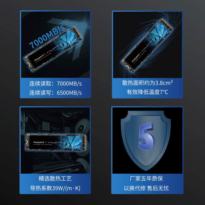 Asgard V7 SSD указывает на высокую скорость