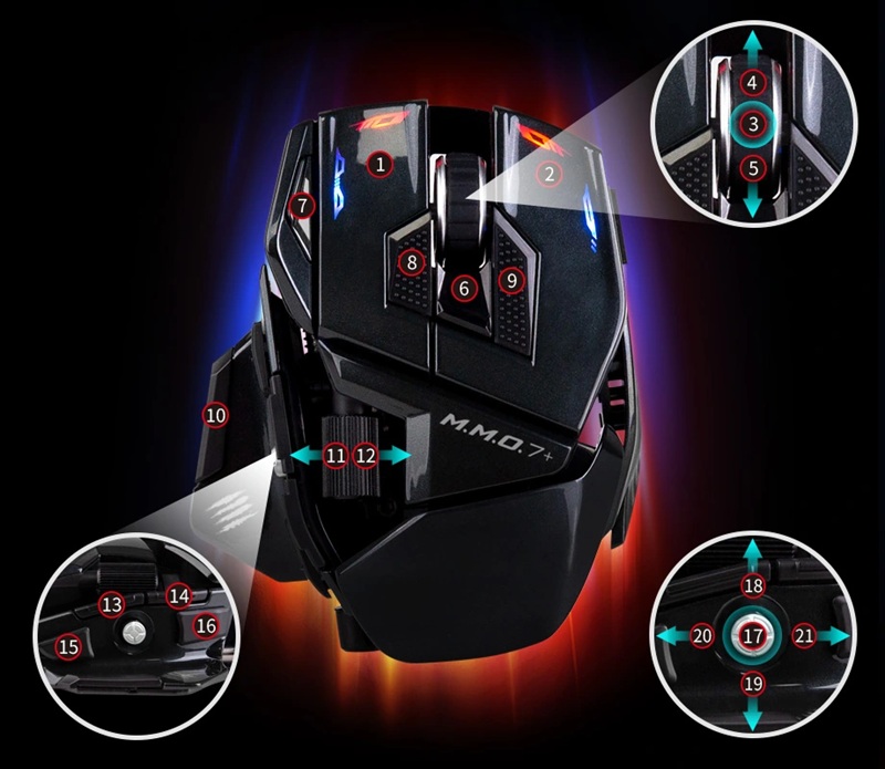 Mad Catz MMO 7+ gaming mouse