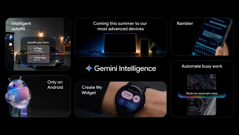 Illustration of Google Gemini Intelligence platform for Android devices