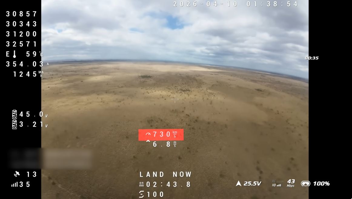 Still from the Blackbird drone test run. Image: Drone Pro Hub