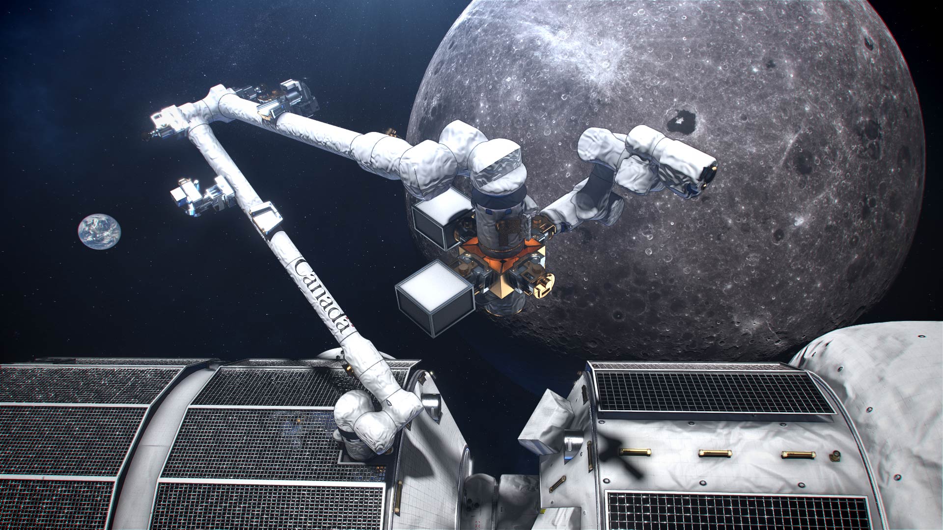 Концепт-зображення Canadarm3 – канадської роботизованої системи для проекту Gateway.