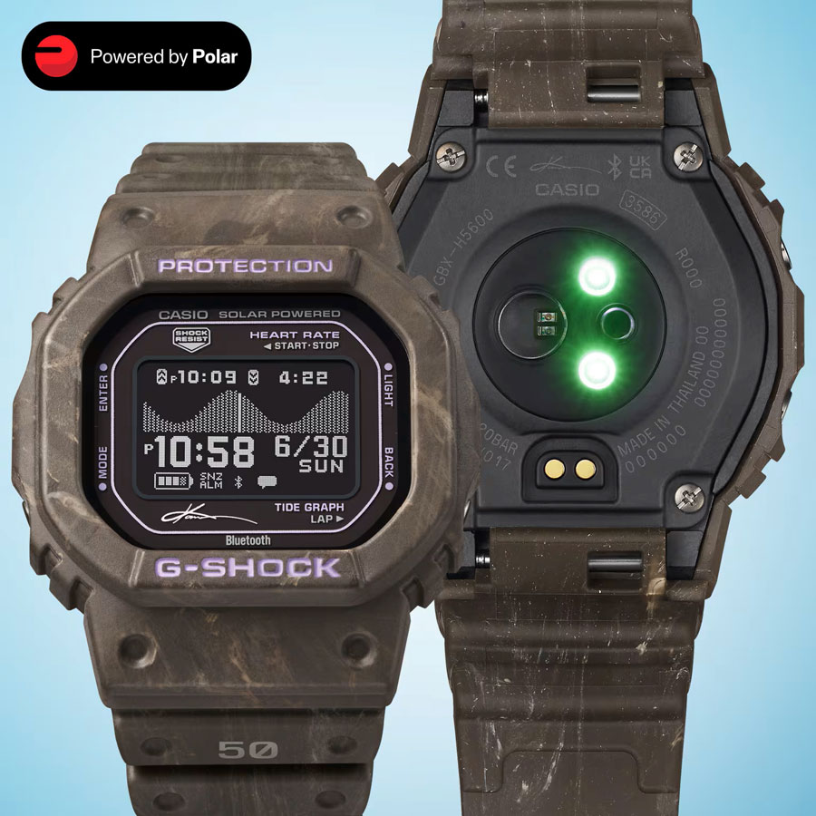 Погляд ззаду на годинник Casio GBX-H5600KI-5, що демонструє ремінець