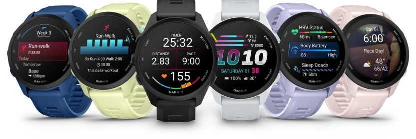 La gamme Forerunner 70/170 adopte un écran AMOLED 1,2 pouce et cinq boutons physiques.