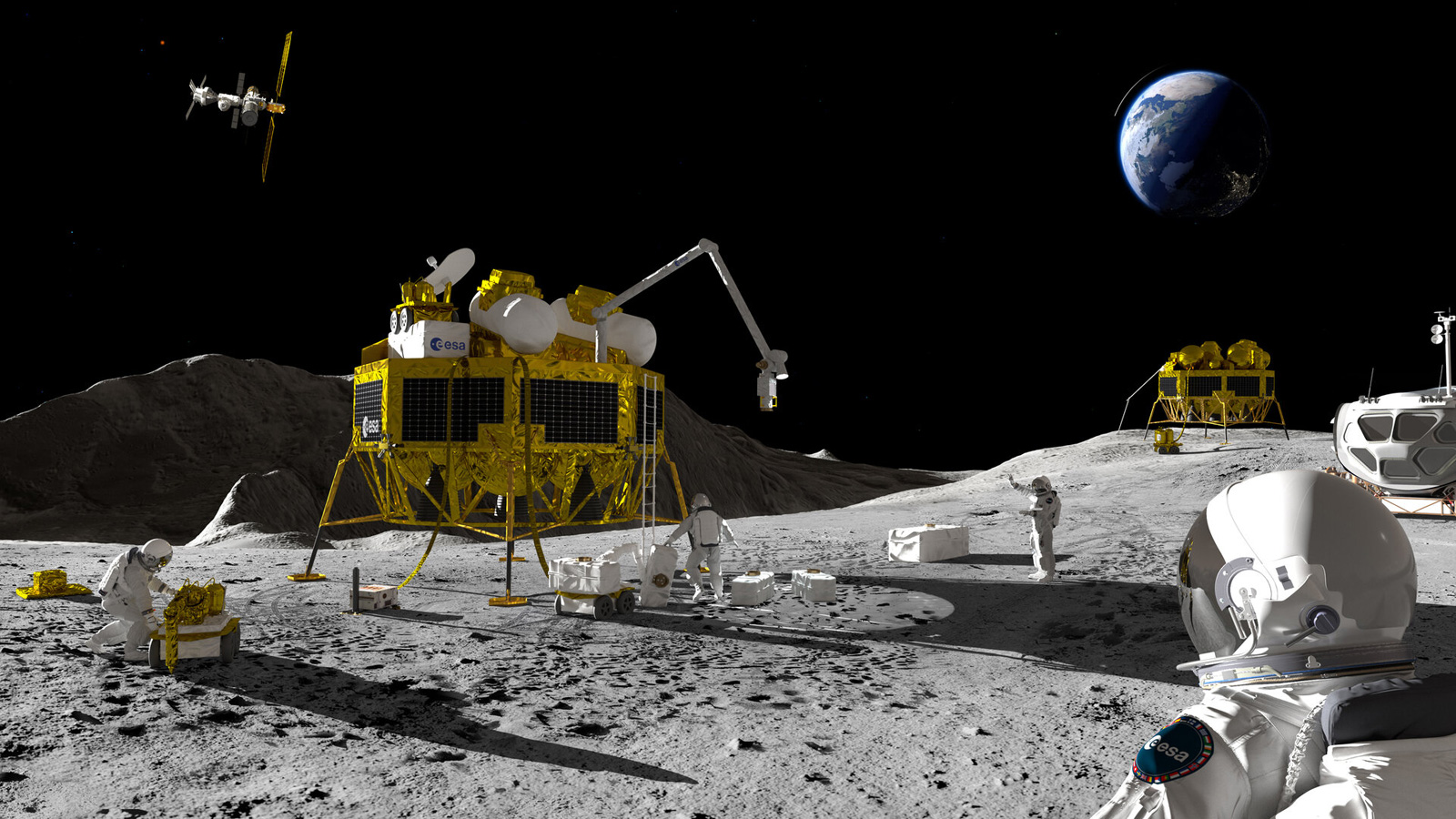 Ілюстрація дослідження поверхні Місяця від ESA