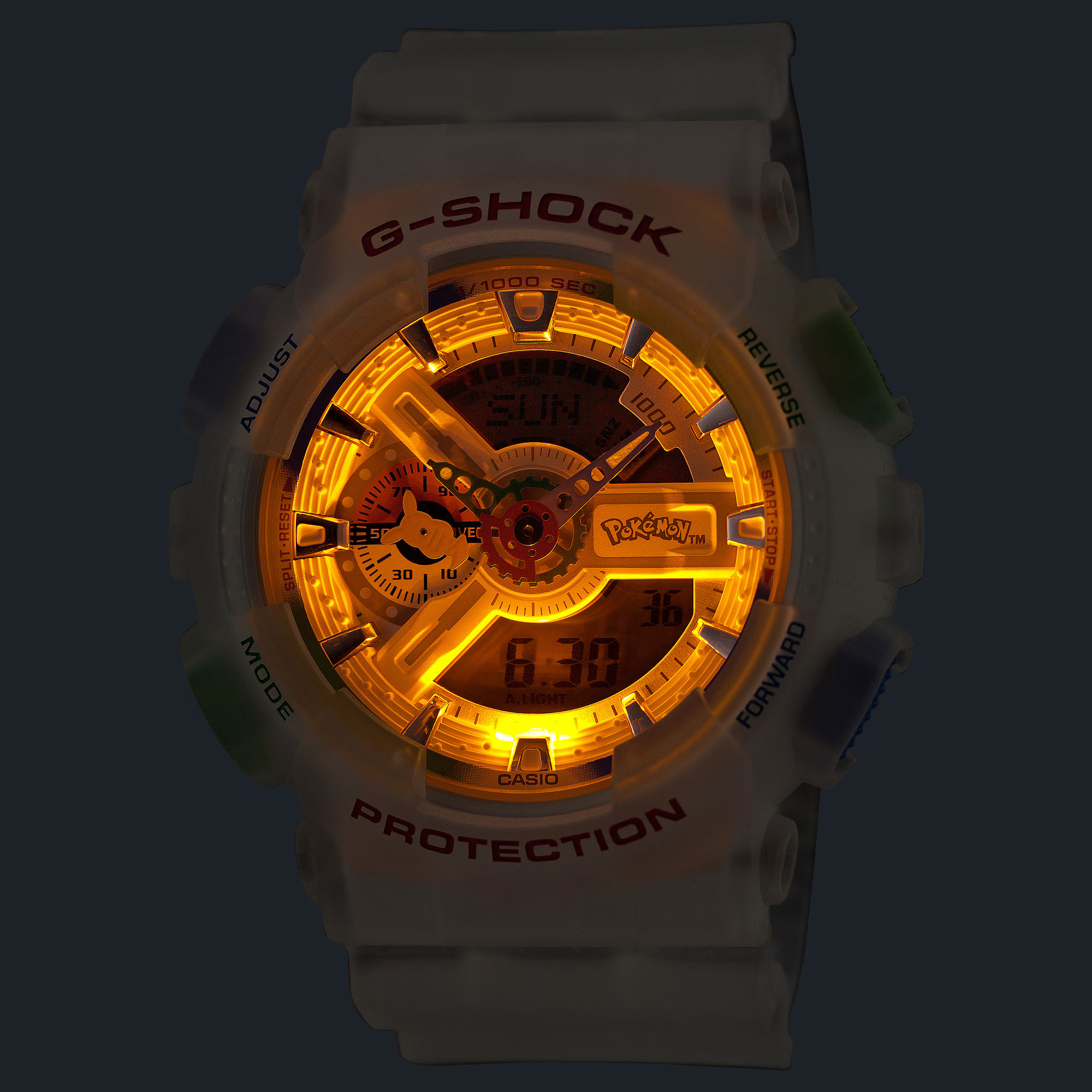 Casio G-Shock GA-110PKM-7A подсветка