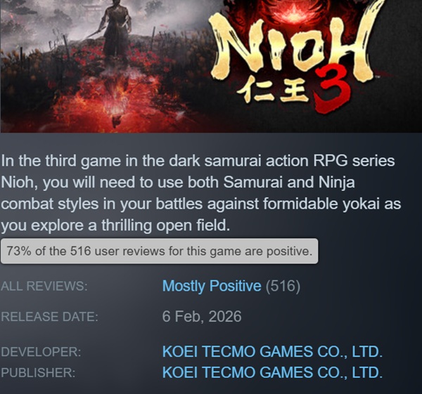 Скриншот игрового процесса Nioh 3