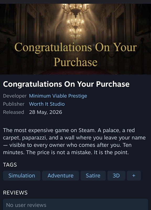 Лого Congratulations On Your Purchase на Steam