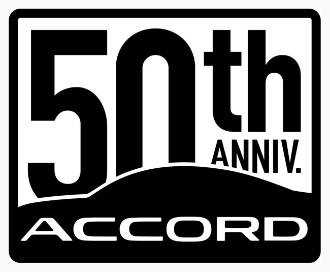 Le logo spécial 50e anniversaire de l'Accord. Illustration : Honda