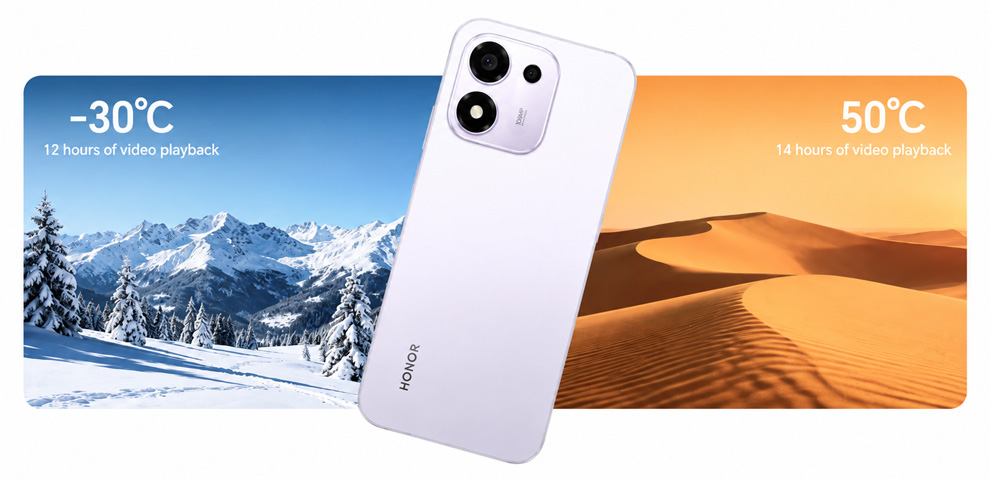 L'Honor 600S 5G est disponible en trois coloris : Desert Gold, Mity Purple et Velvet Black.