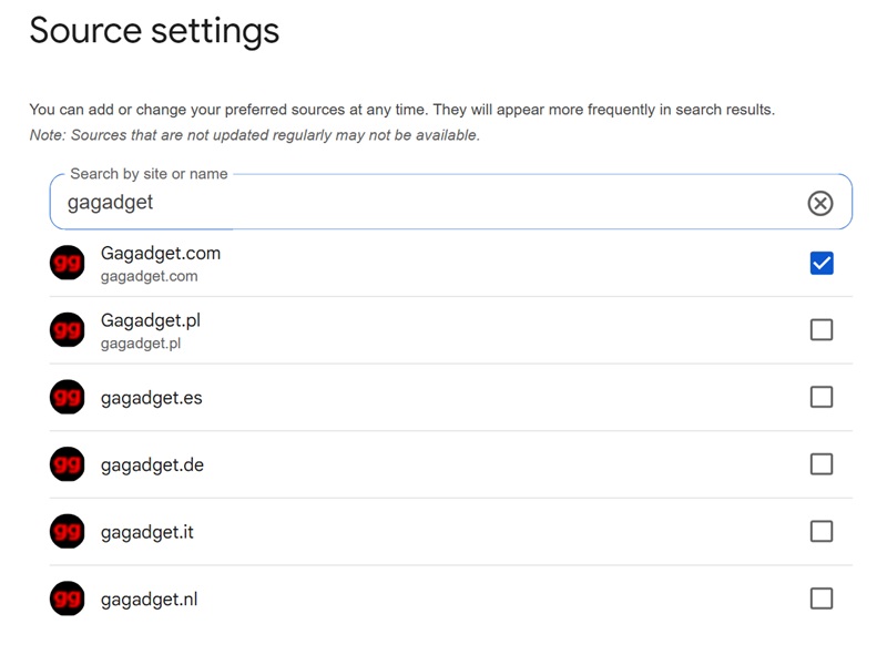 Логотип Google Preferred Sources