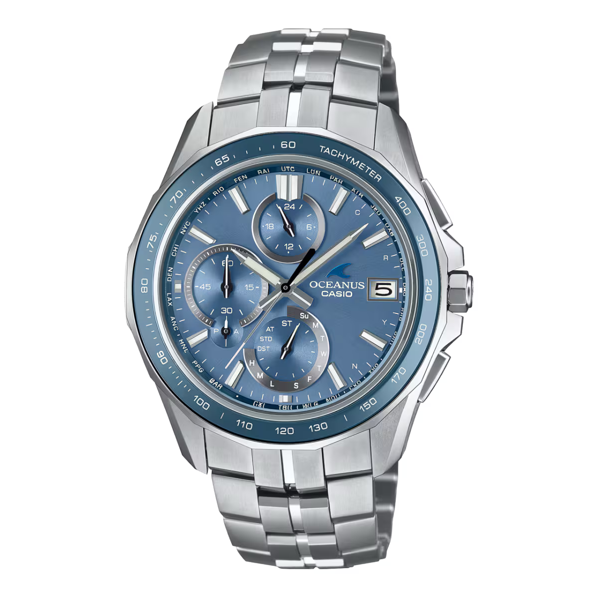 Oceanus dial with white indicators