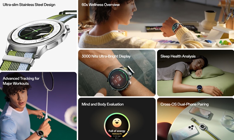 Демонстрация защиты Oppo Watch S по стандарту IP68 и 5ATM