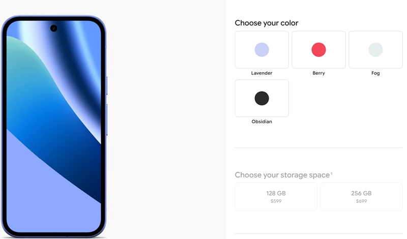 Изображение смартфона Google Pixel 10a