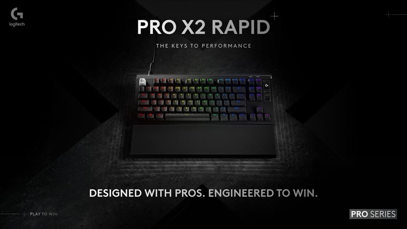 Logitech PRO X2 RAPID gaming keyboard with Hall-effect switches