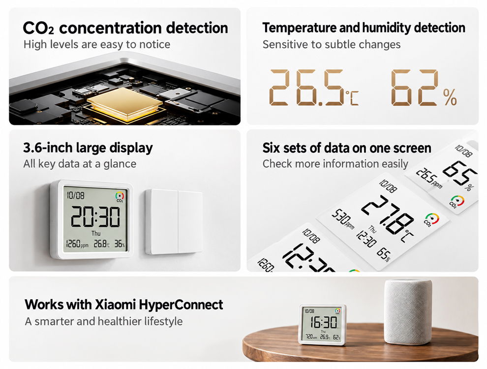 Mijia Smart Thermometer 3 Pro на столе