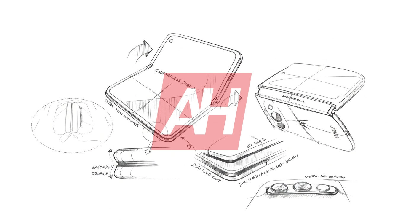 Эскизы нового складного смартфона от Motorola - 1