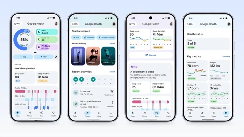 Интерфейс Google Health Coach