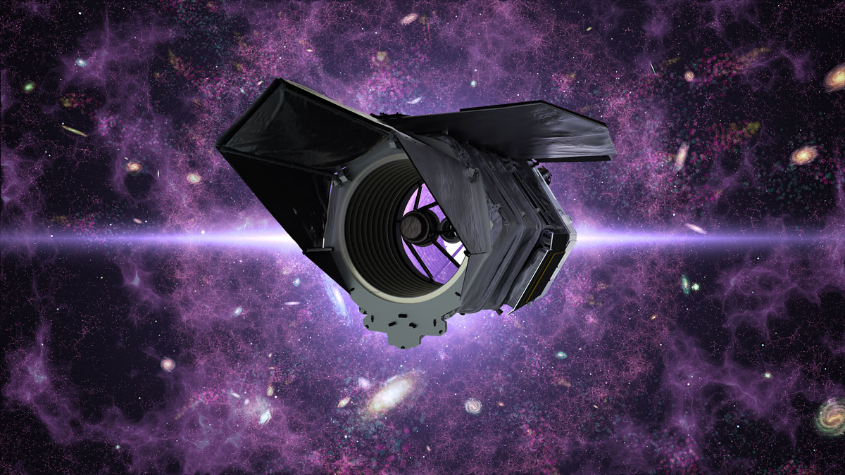 Концепт-изображение Nancy Grace Roman Space Telescope во время миссии