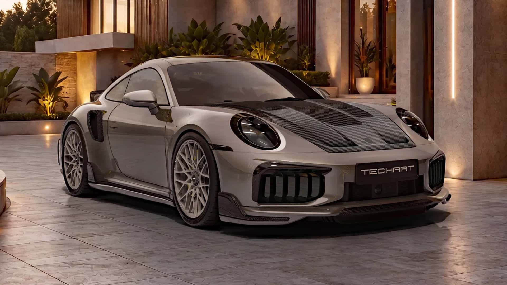 Porsche 911 Turbo S от Techart - вид сзади
