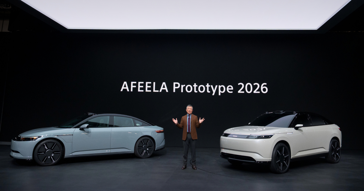 Afeela 1 и Afeela Prototype 2026 на презентации