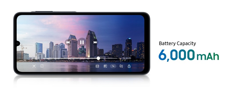Аккумулятор емкостью 6000 мАч Galaxy A07 5G
