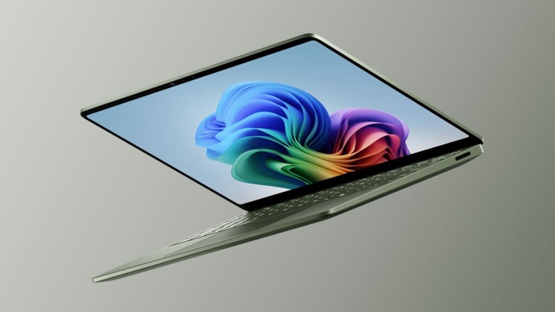 Surface Laptop (2026) in the new Jade green, exclusive to the 13.8-inch model.