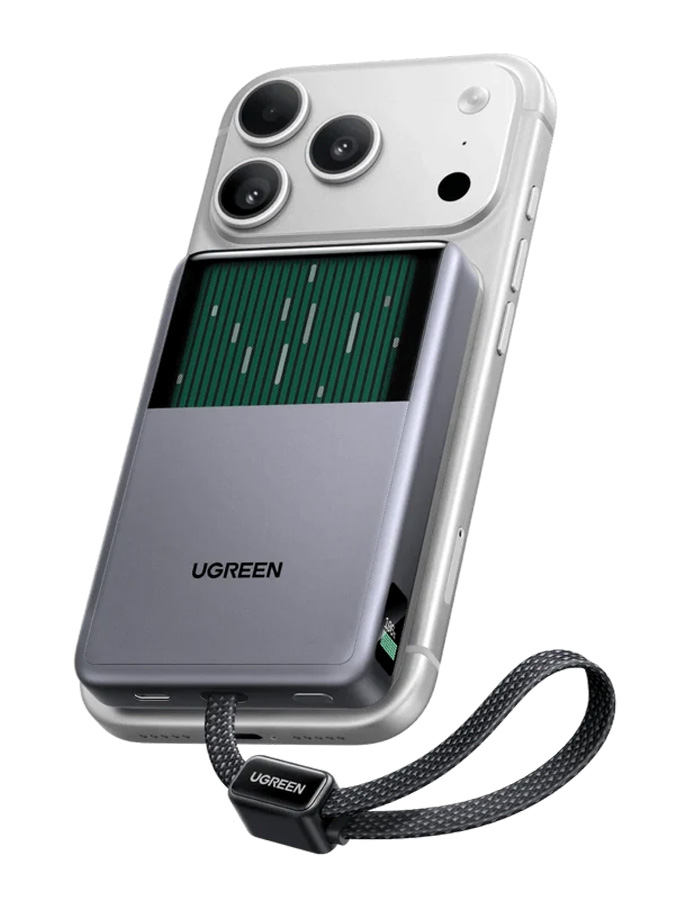 UGREEN MagFlow Pro с прозрачным корпусом, вид спереди